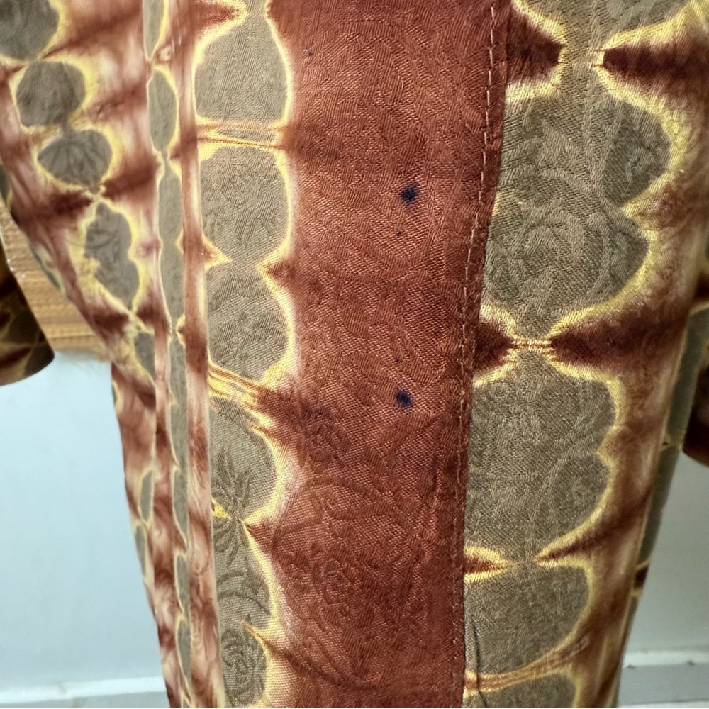 Mandarin Collar Bohemian Hippie Button-Up Shirt - Picture 9 of 12